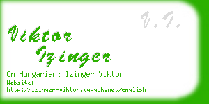 viktor izinger business card